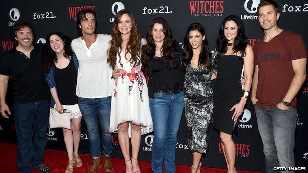Richard Hatem, writer/producer Maggie Friedman, actors Daniel DiTomasso, Rachel Boston, Julia Ormond, Jenna Dewan-Tatum, Madchen Amick and Eric Winter from Witches Of East End
