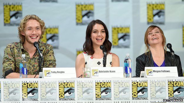 Toby Regbo, Adelaide Kane and Megan Follows