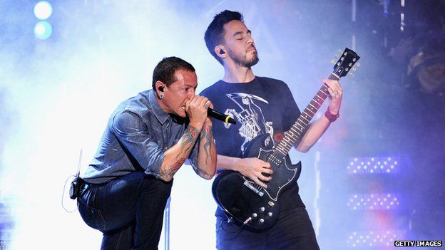 Chester Bennington and Mike Shinoda from Linkin Park