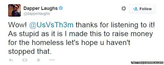 Dapper Laughs tweet
