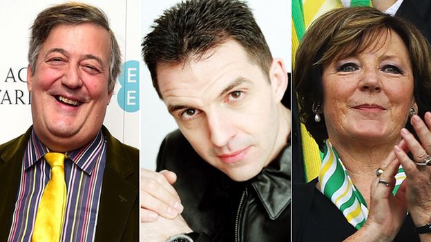 Stephen Fry, Tim Westwood and Delia Smith