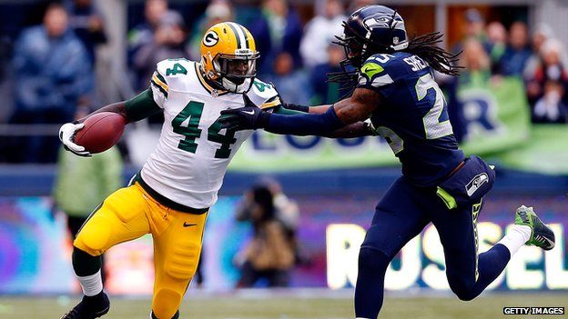 Richard Sherman tackling James Stark