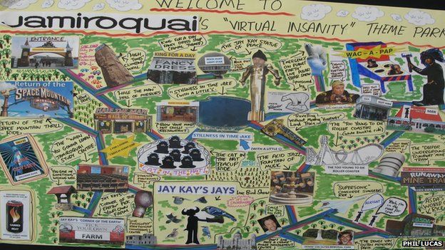 Jamiroquai virtual insanity Theme park sketch