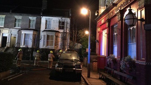 Fire on EastEnders set