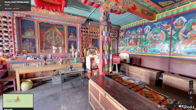 Inside of a monastery