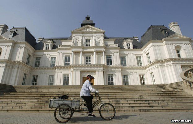 A replica of chateau Maisons-Laffitte on the outskirts of Beijing
