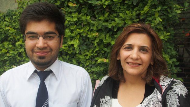 Haroon with head teacher Shahmina Kamal