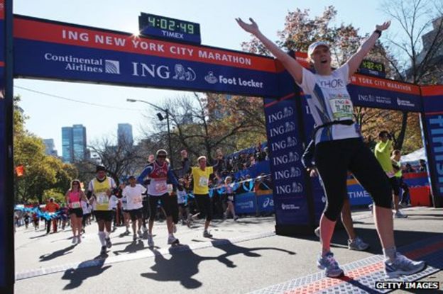 New York City marathon finishing line