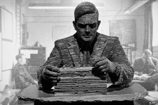 Statue of Alan Turing in Bletchley Park