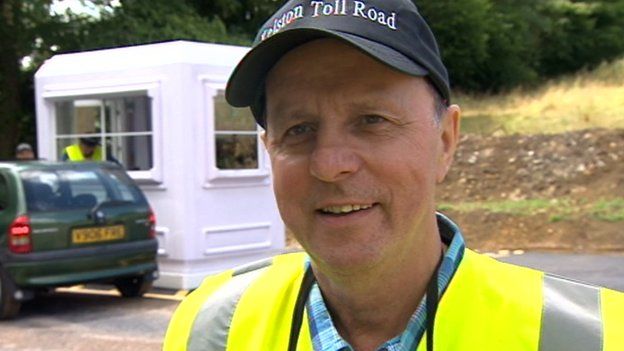 Image caption Mr Watts said he hoped the toll road had helped local people &quot;get back on track&quot; - _76730381_mikewatts