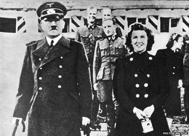 Adolf Hitler and Eva Braun in 1943