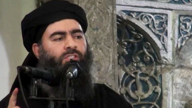 A video purporting to show the leader of the Islamic State group, Abu Bakr al-Baghdadi