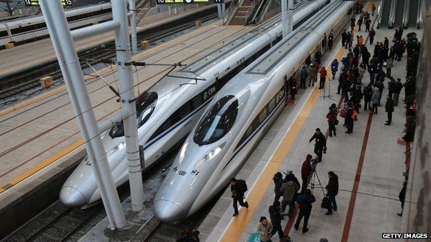 Beijing-Gaungzhou high-speed trains