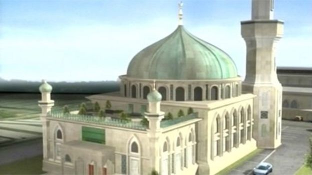 A computer generated image of the proposed Dudley Mosque