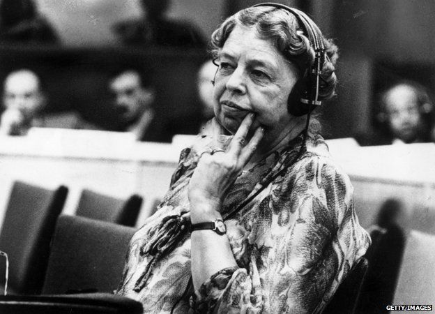 Eleanor Roosevelt, pictured during her time as a representative to the United Nations