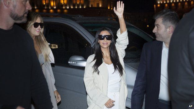 Kim Kardashian arrives at Yerevan hotel on 8 April