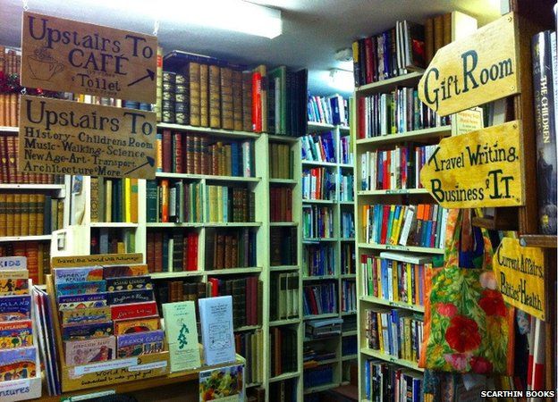 Internal view of the bookshop