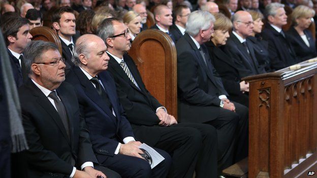 Ministers from France, Spain and Germany at Cologne Cathedral on 17 April 2015