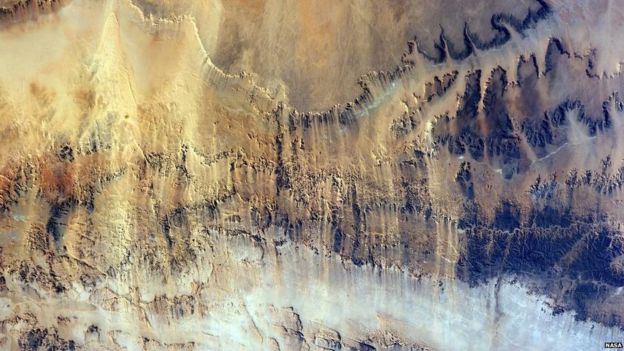 Windswept valleys in Northern Africa