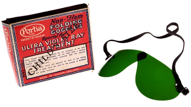 Non-flam folding goggles