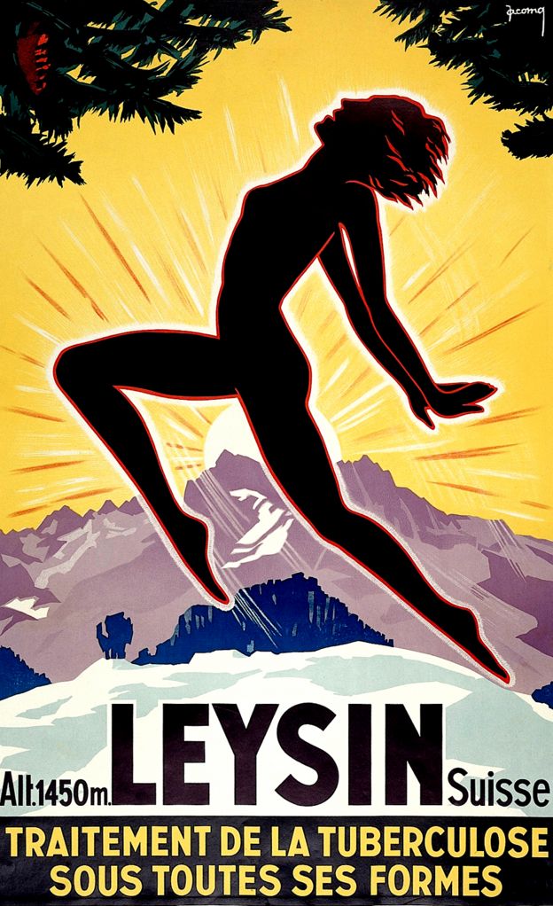 Poster promoting Leysin, Switzerland, circa 1930