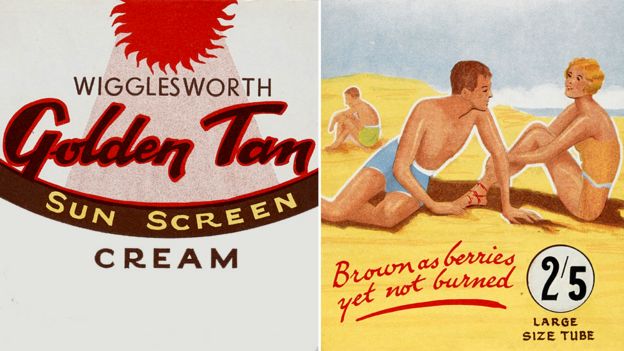 Sun cream advert, 1930s