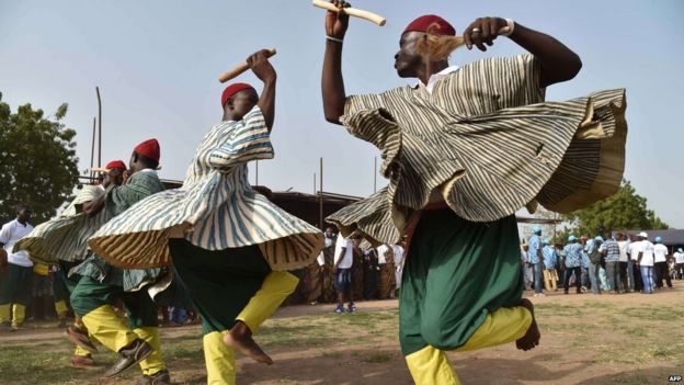 Dancers in Togblekope near Lome, Togo - Wednesday 22 April 2015