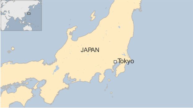 Map of Tokyo in Japan
