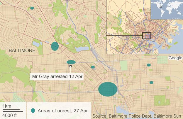 Baltimore city map