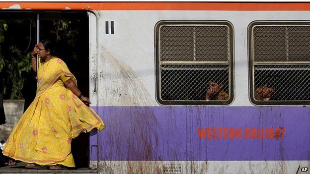 Indian women on a train