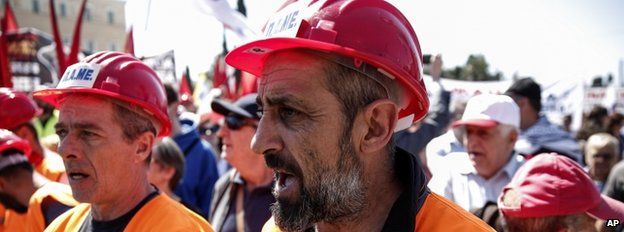 Communists at a May Day rally in Athens