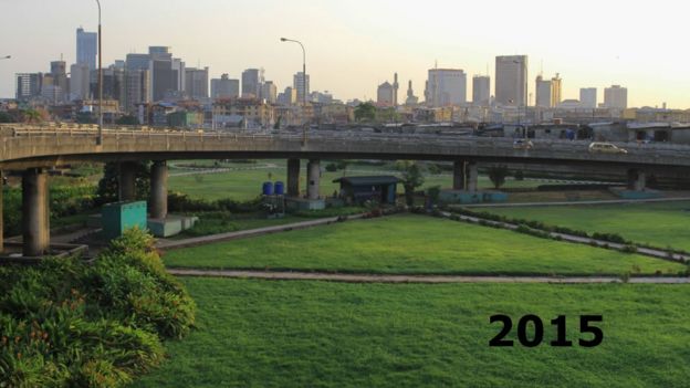 Flyover in Lagos Nigeria, pictured in 2015