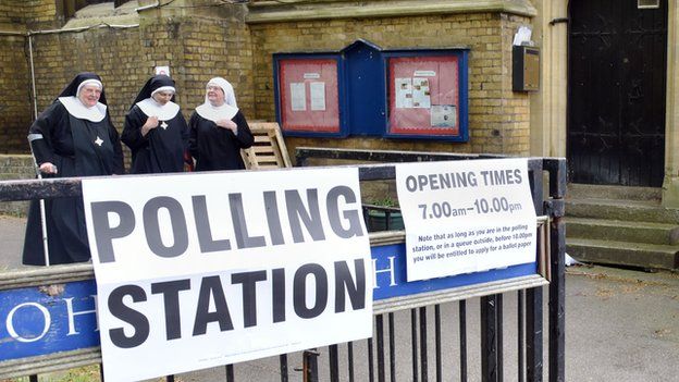 Nuns voting in Hyde Park, London