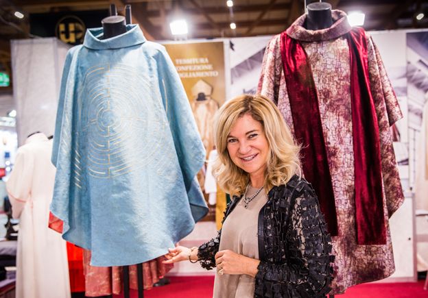 Elisabetta Bianchetti with some of her designs