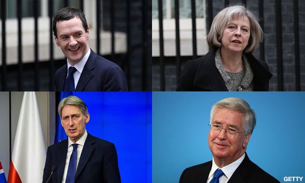 George Osborne, Theresa May, Michael Fallon and Philip Hammond