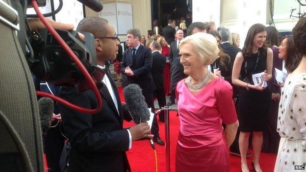Mary Berry on the red carpet
