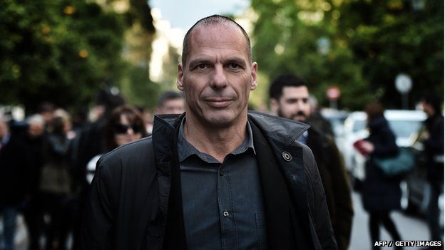 Greek Finance Minister Yanis Varoufakis in Athens, 27 January 2015