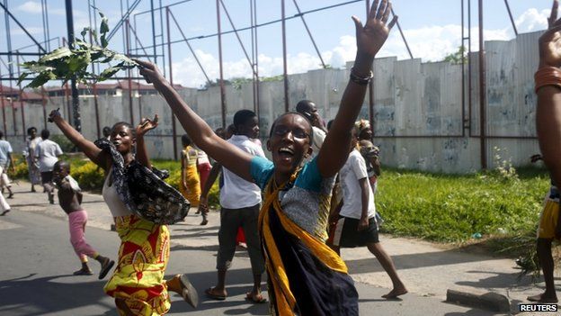 Protesters in Bujumbura, 13 May