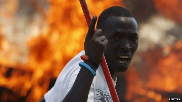Protesters in Bujumbura, 13 May