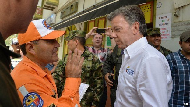 President Santos in Salgar