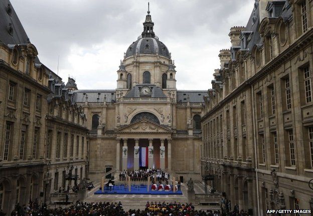 Coffins of four Resistance fighters at the Pantheon - May 26, 2015