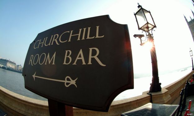 Churchill Room Bar the terrace houses of parliament