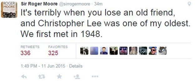 Roger Moore tweet