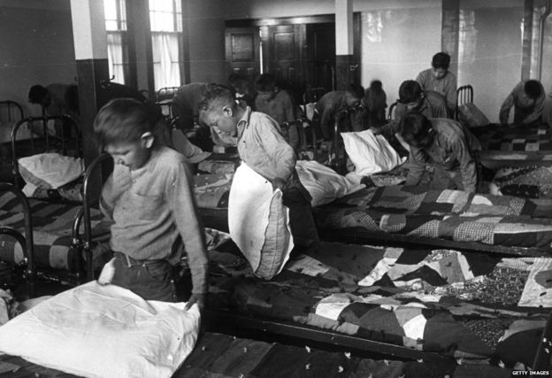 Aboriginal children at a Canadian boarding school in the 1950s