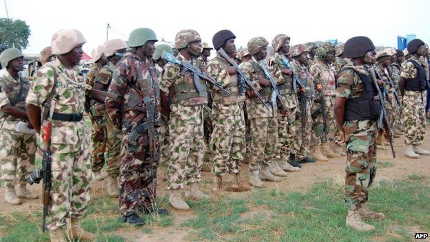 Nigerian troops on the frontline against Boko Haram in Borno State, northeast Nigeria