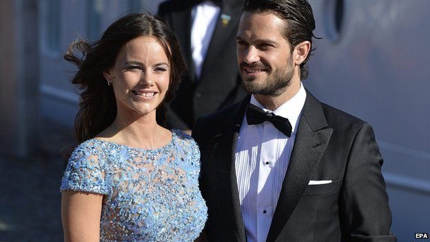 Prince Carl Philip of Sweden and Sofia Hellqvist at their pre-wedding dinner