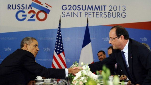 Barack Obama and Francois Hollande