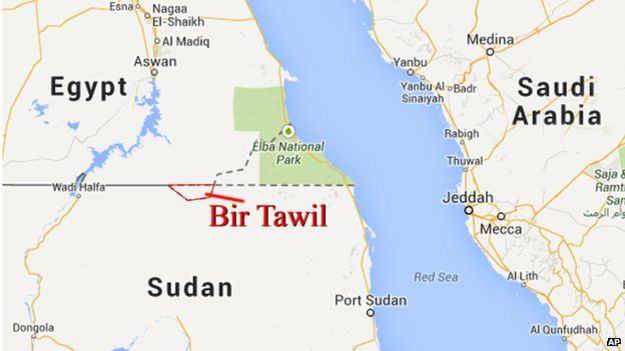 Bir Tawil, situated between Egypt and Sudan