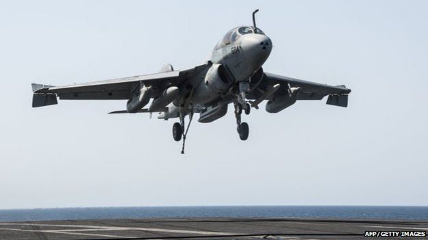 The US Navy has used air strikes to target IS militants in Syria