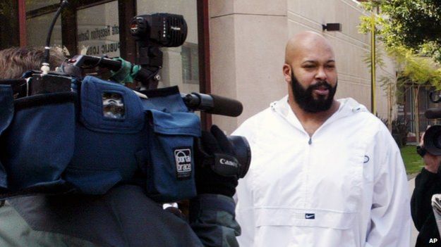 Suge Knight with a video camera by him